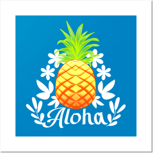 Pineapple Hawaii  Aloha - Summer Posters and Art